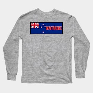 Waitākere City in New Zealand Flag Long Sleeve T-Shirt